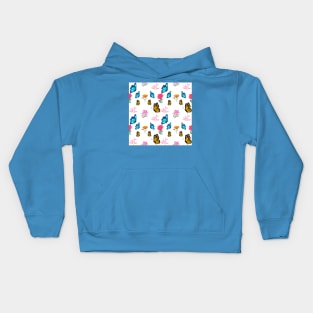 Butterflies and blooming flowers Kids Hoodie